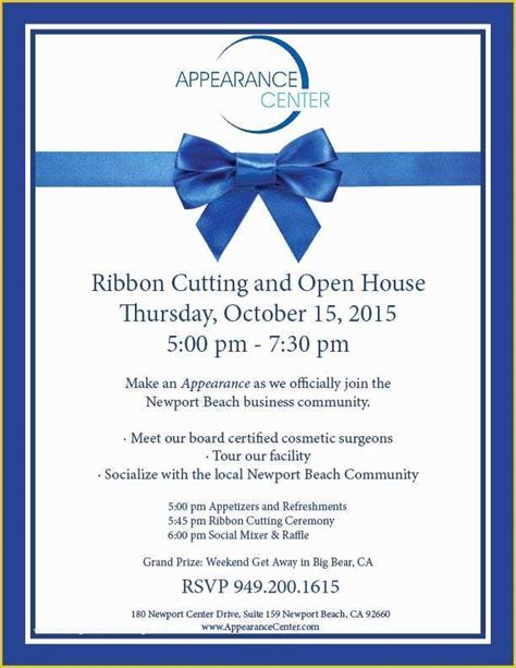 50 Ribbon Cutting Ceremony Invitation Template Free ...