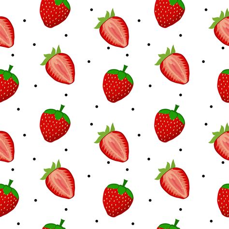 Cute strawberry cartoon seamless pattern vector Background design for kids, decorating ...