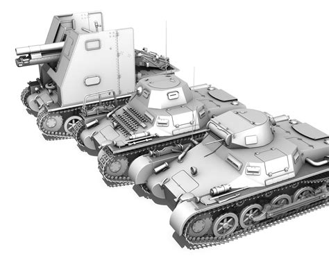 Panzerkampfwagen 1 - Panzer 1 Collection 3D Model | FlatPyramid