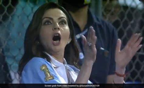 Nita Ambani's Stunned Reaction To Tim David's 114m Six In IPL 2023 Goes ...