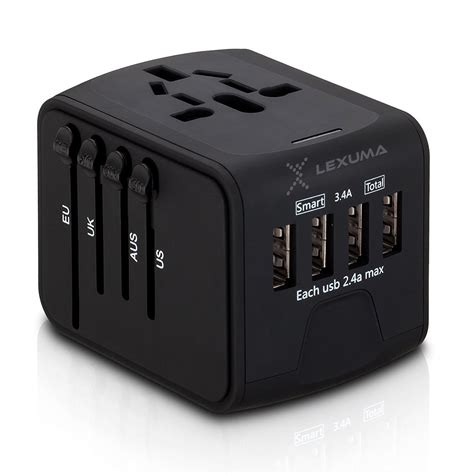 Universal International Travel Adapter for US EU UK AU with 4 USB Ports