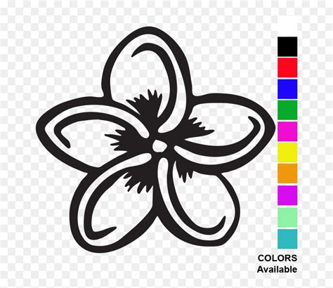 Draw A Tiare Flower, HD Png Download - vhv