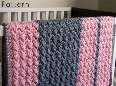 Chunky Preppy Baby Reversible Crochet Blanket Pattern - Etsy