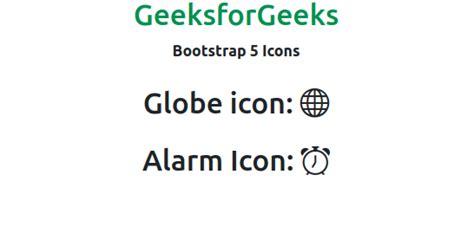 Bootstrap 5 Icons - GeeksforGeeks