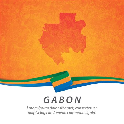 Gabon flag with map 2711286 Vector Art at Vecteezy