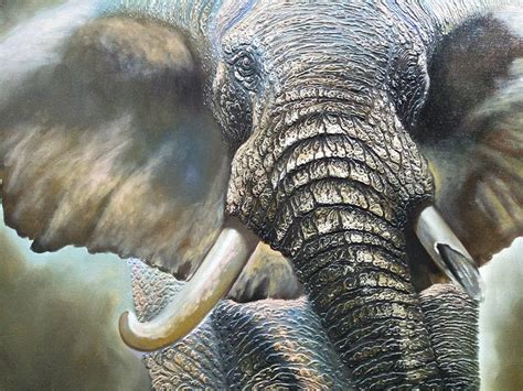 The Elephant Painting - Elephant Canvas Art for Sale