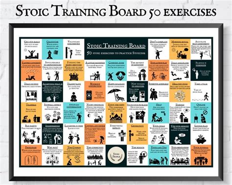 Modern Stoicism Training Board, Daily Stoic Exercises Poster Printable ...