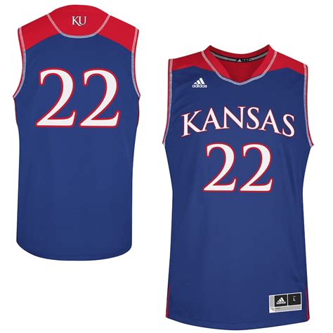 adidas Kansas Jayhawks #22 Replica Basketball Jersey - Royal Blue