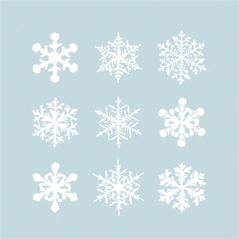 Premium Vector | A set of snowflakes to create a winter pattern. hand ...