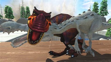 Ice Age : The journey of Rudy the albino Baryonyx & Mama rex - Animal Revolt Battle Simulator ...