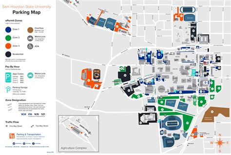 Campus Map | Shsu Visitors Guide - Texas State Dorm Map | Printable Maps