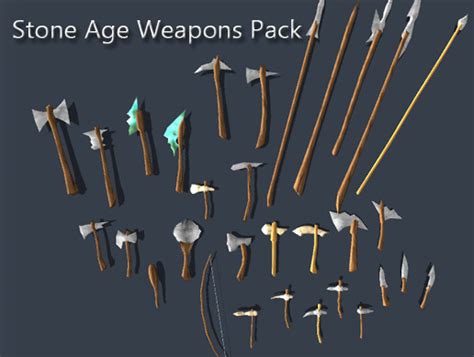 Stone Age Weapons Pack | 3D 武器 | Unity Asset Store