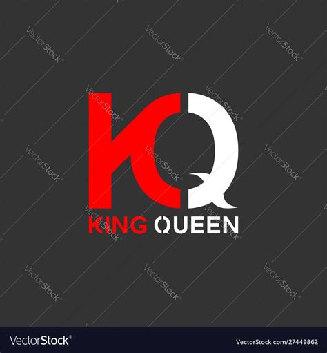 King queen Royalty Free Vector Image - VectorStock