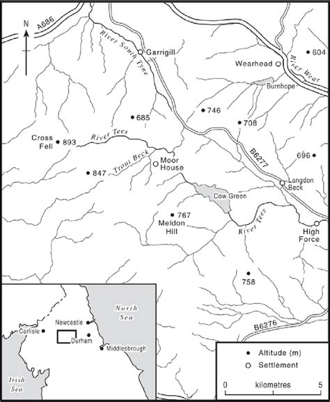 Field site location map showing the position of Trout Beck in northern... | Download Scientific ...