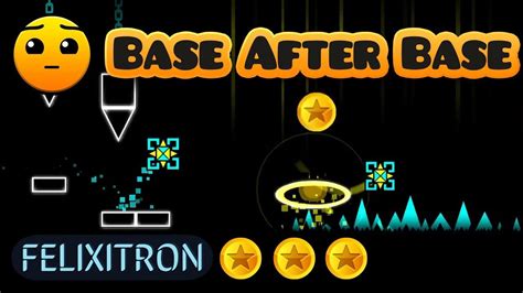 Beating base after base in geometry dash [all coins] - YouTube