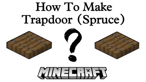 How To Make Trapdoor (Spruce) In Minecraft | Minecraft Tutorial - YouTube