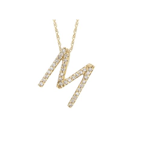 Diamond M Initial necklace - Richards Gems and Jewelry