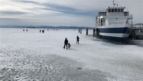 Lake Champlain water temperatures dip toward freezing