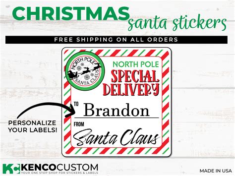 Santa Sticker Special Delivery - Etsy