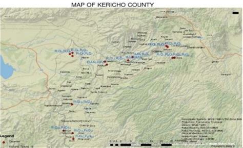 Map of Kericho County. Source: [15]. | Download Scientific Diagram