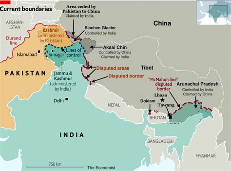 India/China/Pakistan Border Regions and current border disputes - 2020 ...