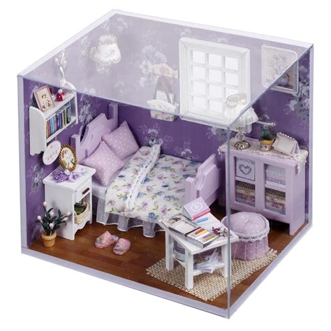 Hot Sweet Sunshine Series DIY Doll Houses with Wooden Miniature Furniture Crafts Assembling ...