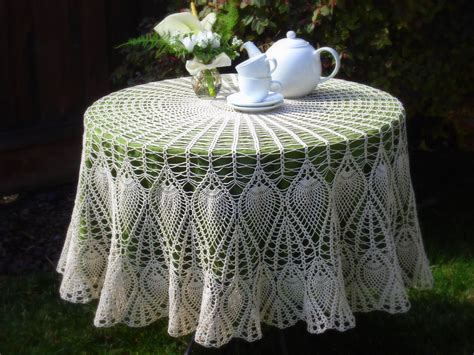 Crochet Patterns for Round Tablecloths | Crochet tablecloth pattern, Crochet bedspread pattern ...