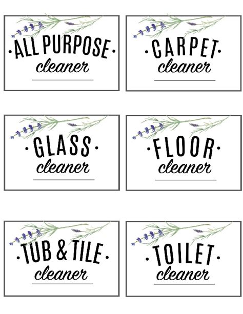 Free Printable Cleaning Labels - Clean and Scentsible