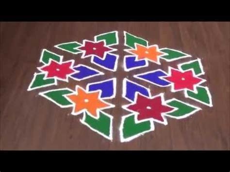 YouTube | Rangoli with dots, Colorful rangoli designs, Rangoli designs