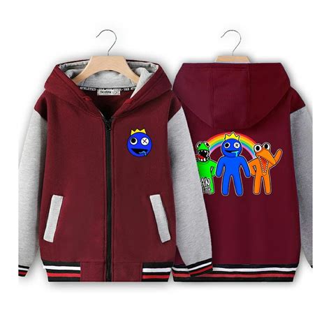 NEW Rainbow Friends Kids Zip Front Fleece Hoodie 3