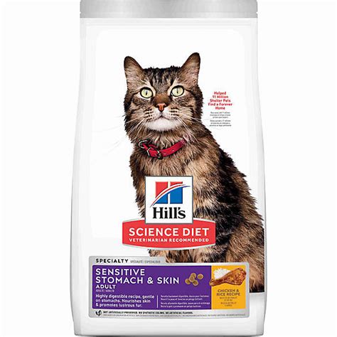 Hill's® Science Diet® Sensitive Stomach & Skin Adult Cat Food - Rice ...