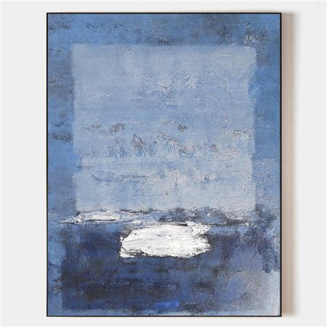 Blue Minimalist Art Large Minimalist Wall Art Contemporary Abstract ...