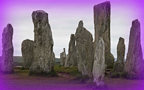 The Calanais Standing Stones, as seen through heather-tinted spectacles. Can't begin to tell you ...