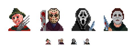 ArtStation - Pixel Art horror emojis