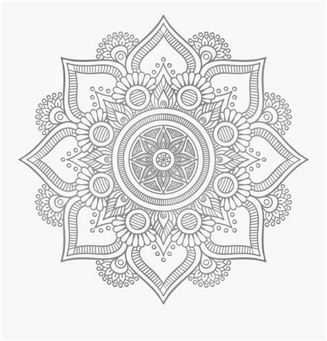 Rangoli Black And White , Free Transparent Clipart - ClipartKey