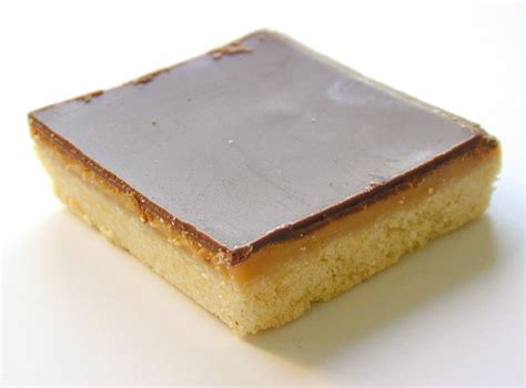 Free image of Slice of freshly baked caramel shortcake