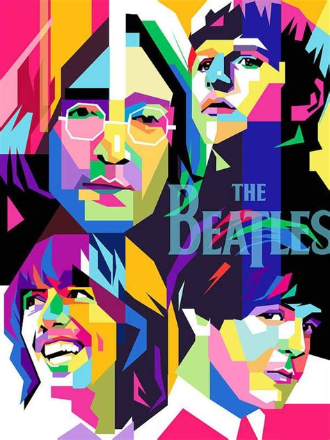 The Beatles on WPAP Pop Art Poster by Ahmad Nusyirwan | Beatles pop art ...