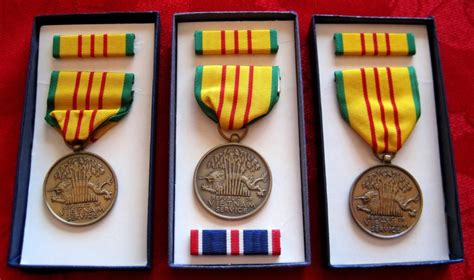 Lot of 3 Vietnam Service Medal/Ribbon in Box