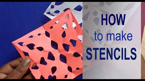 How to make paper stencils at home/Super quick paper stencil artwork/Stencil making technique ...