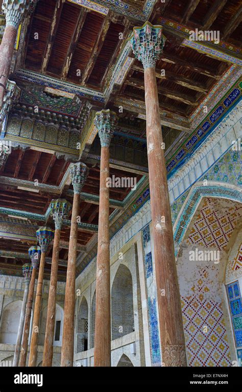 Bolo Khaouz, Bukhara, Uzbekistan, cloudy, architecture, city, colourful, columns, history ...