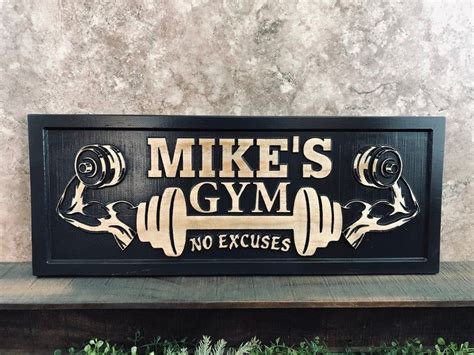 Personalized Gym Name Sign Custom Home Gym Workout Room Sign | Etsy | Custom sign, Name signs ...