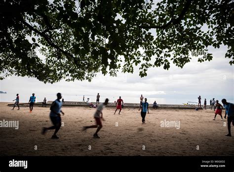 Rwanda, Gisenyi, Kivu lake, football match Stock Photo - Alamy