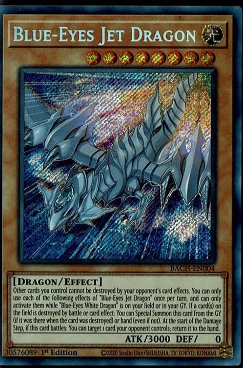 BACH-EN004 Blue-Eyes Jet Dragon – Secret Rare - Battle of Chaos | Trading Card Mint - Yugioh ...