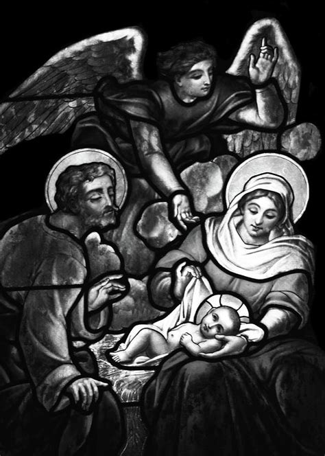 Angel and Nativity Black and White Photograph by Munir Alawi - Fine Art ...