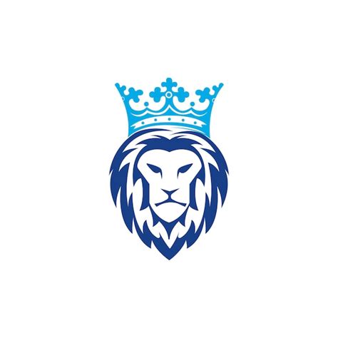 Premium Vector | Crowned lion vector logo template