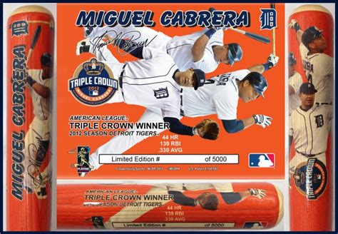 Miguel Cabrera Triple Crown Photo Bat - Big Time Bats