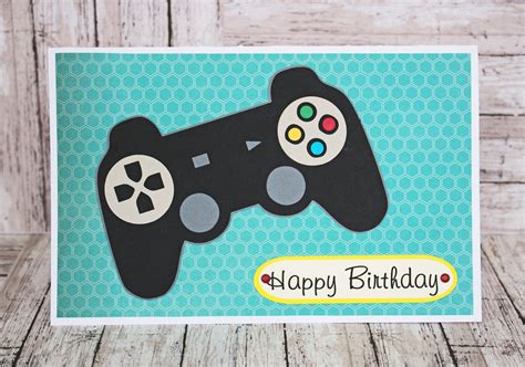 Game Controller Card, Handmade Birthday Card, Card for Teenagers, Tween Birthday, Video Game ...