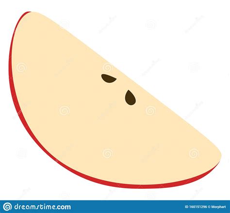 An Apple Slice Vector or Color Illustration Stock Vector - Illustration ...