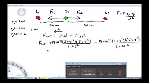 Coulomb force example - YouTube