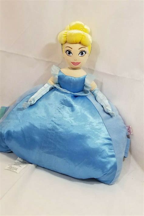 22" tall DISNEY PRINCESS Cinderella Plush Doll Cuddle Pillow Satin Blue Dress #Disney in 2020 ...